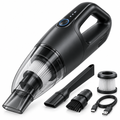 Talvexiq™ DustPod H1 Handheld Mini Vacuum – Cordless Desktop Vacuum with Crevice Tool, Brush Nozzle & Washable Filter