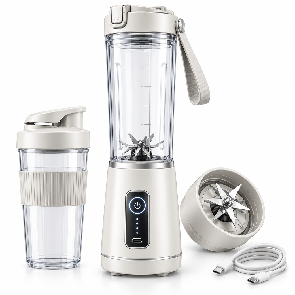 Talvexiq™ BlendGo Pro 20 Portable Blender – 20 oz Rechargeable Personal Blender with 8-Blade System, Pulse Mode & Travel Lid