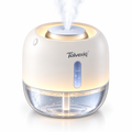 Talvexiq™ MistPebble 12 Portable Mini Humidifier – 12 oz USB-C Cool Mist Desktop Humidifier with Night Light