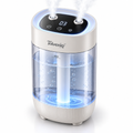 Talvexiq™ MistColumn 20 Portable Humidifier – 20 oz Dual-Nozzle Cool Mist Humidifier with Digital Timer & USB-C Power