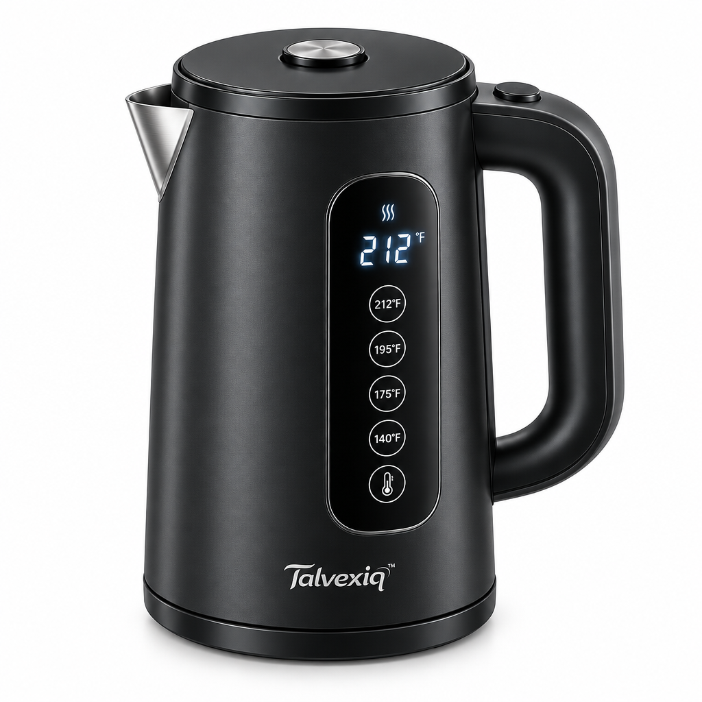 Talvexiq™ HeatPod 20 Mini Electric Kettle – 20 oz Compact Stainless-Steel Kettle with Digital Temperature Control & Keep Warm